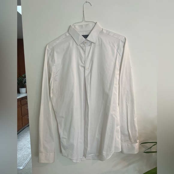 Zara Shirts Zara Man Slim Fit Dress Shirt White Large Poshmark